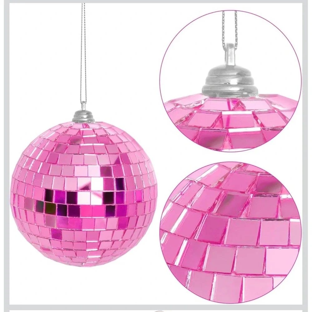 NWT Pink Disco Ball‎ Set 2pc 4